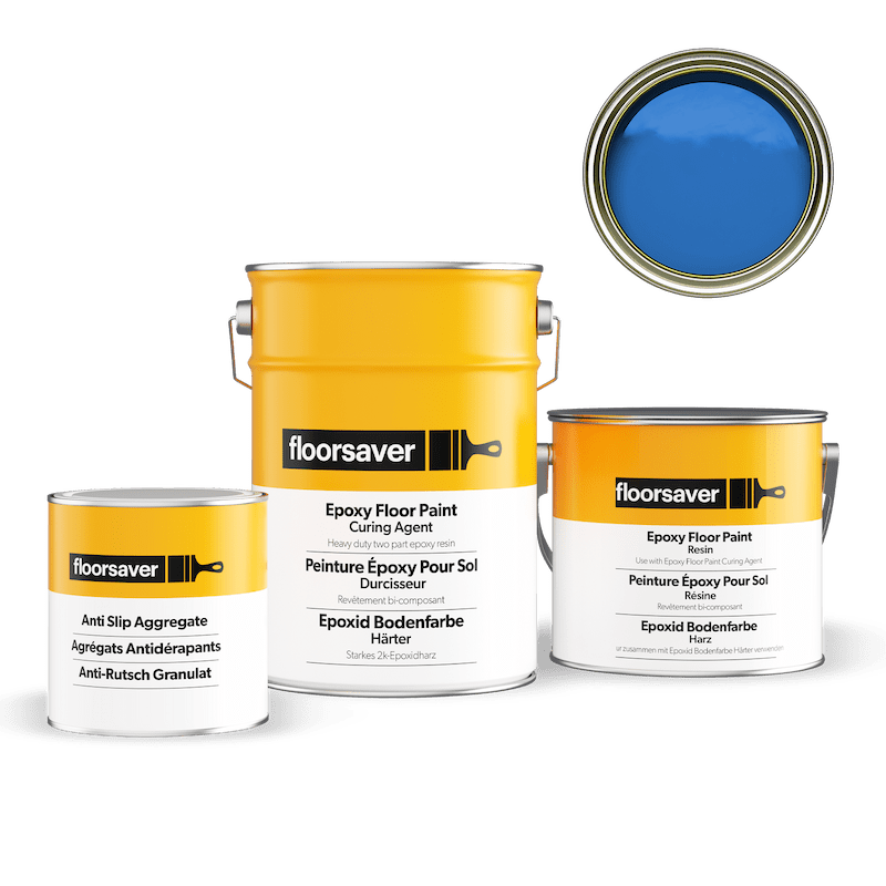 Packshot of Blue Epoxy Floor Paint Anti Slip