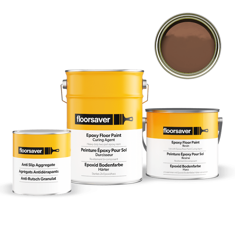 Packshot of Brown Epoxy Floor Paint Anti Slip