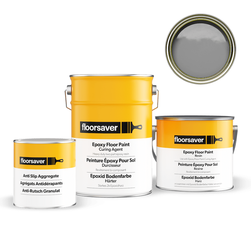 Packshot of Grey Epoxy Floor Paint Anti Slip