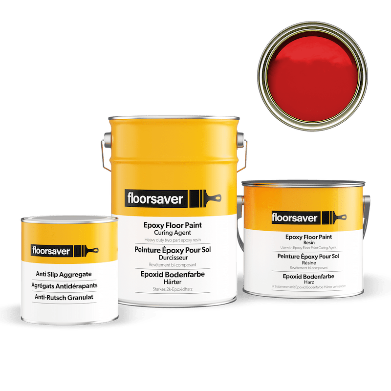 Packshot of Red Epoxy Floor Paint Anti Slip
