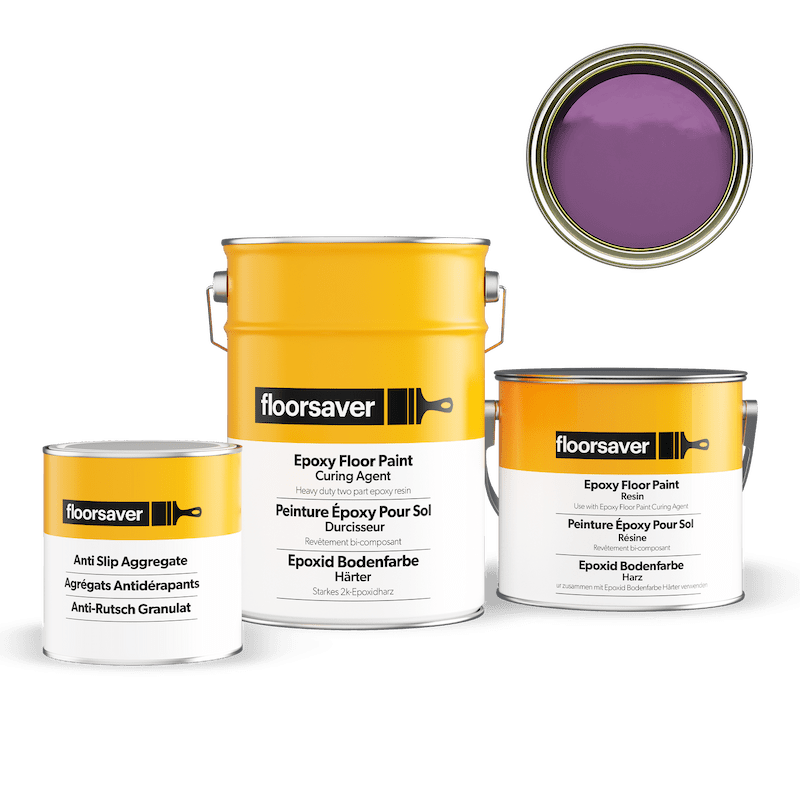 Packshot of Violet Epoxy Floor Paint Anti Slip