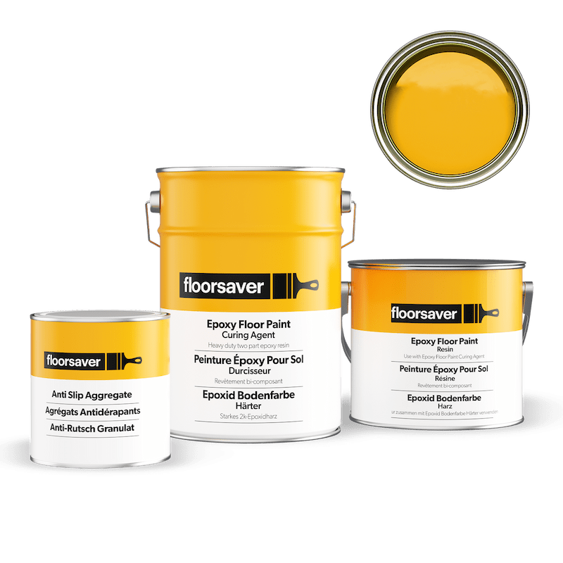 Packshot of Yellow Epoxy Floor Paint Anti Slip